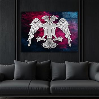 Yatay Vatan Temalı Cam Tablo 165