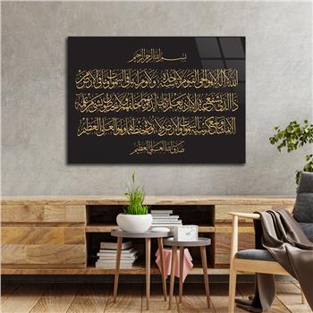 Religiöses Thema auf bedrucktem Glas