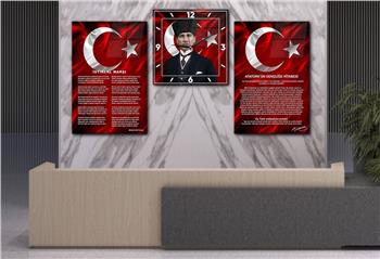 Vatan Temalı Saatli Set 046