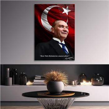 Dikey VatanTemalı Cam Tablo 189