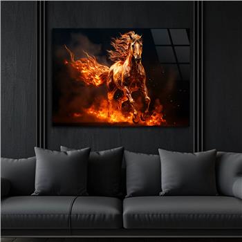 Yatay Doğa Temalı Cam Tablo 543