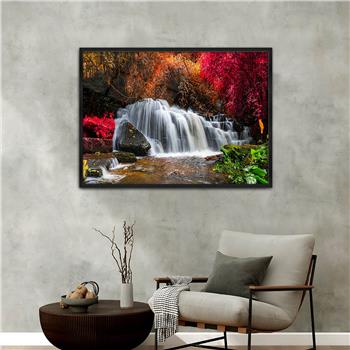 Aluminium Omlijste Natuur Thema Geharde Glasschilderij 027