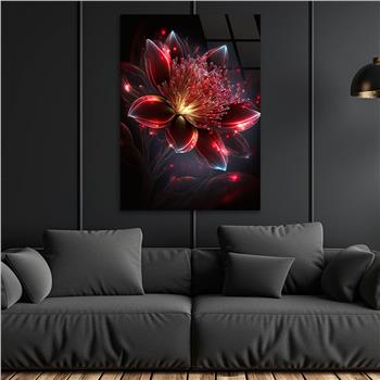 Dikey Sanat Temalı Cam Tablo 434