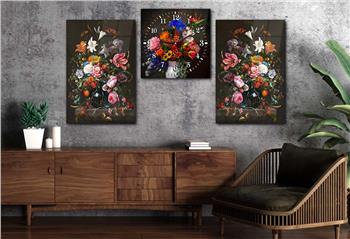 SANAT TEMALI CAM TABLO SAAT SETİ 