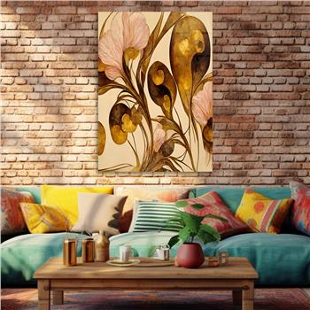 Dikey Sanat Temalı Cam Tablo 452