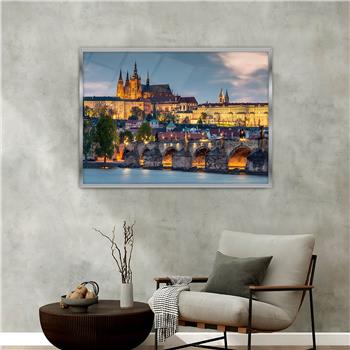 bedrucktes Glas mit Aluminiumrahmen und Natur Themen 