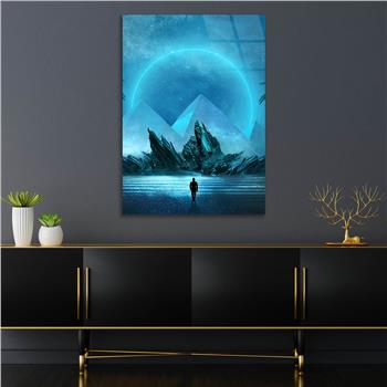 Dikey Sanat Temalı Cam Tablo 478