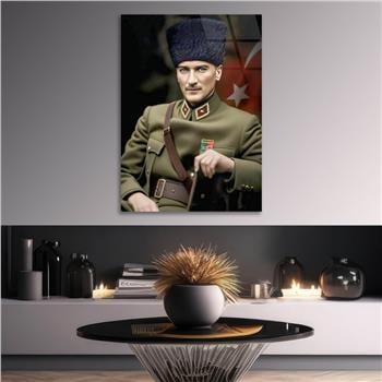 Dikey VatanTemalı Cam Tablo 215