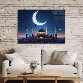 Yatay Dini Temalı Cam Tablo 204