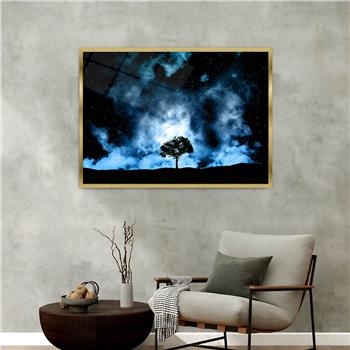 Aluminium Omlijste Natuur Thema Geharde Glasschilderij 043