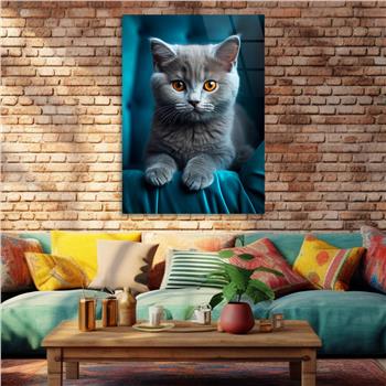 Dikey Doğa Temalı Cam Tablo 415