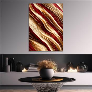 Dikey Sanat Temalı Cam Tablo 345