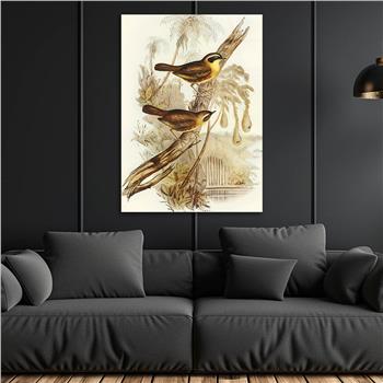 Dikey Sanat Temalı Cam Tablo 347