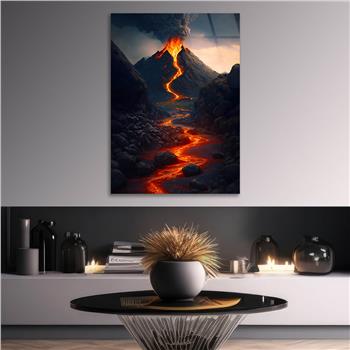 Dikey Doğa Temalı Cam Tablo 290