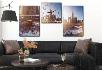 Kunst Thematisches 2-teiliges bedrucktes Glas und Uhrenset