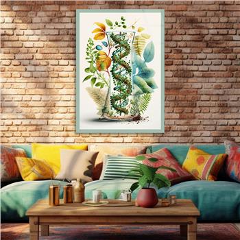 Dikey Sanat Temalı Cam Tablo 395