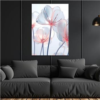 Dikey Sanat Temalı Cam Tablo 355