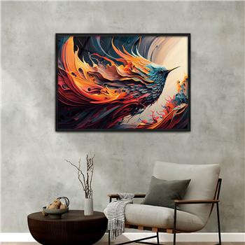 Aluminium Omlijste Kunst Thema Geharde Glasschilderij 050