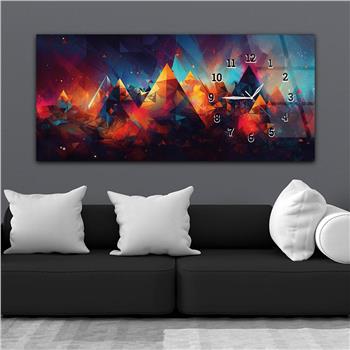 Yatay Saatli Yandan Sanat ve Doğa Temalı Cam Tablo 207