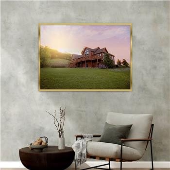 bedrucktes Glas mit Aluminiumrahmen und Natur Themen 