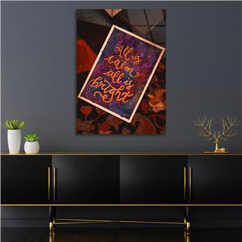 Dikey Sanat Temalı Cam Tablo 522