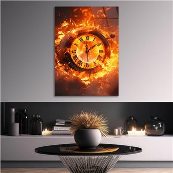 Dikey Sanat Temalı Cam Tablo 572