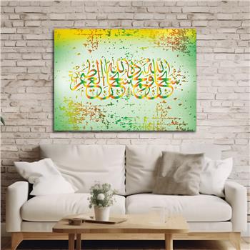 Religiöses Thema auf bedrucktem Glas