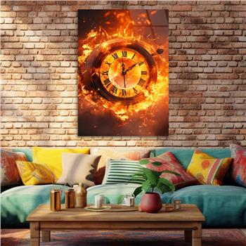 Dikey Sanat Temalı Cam Tablo 572