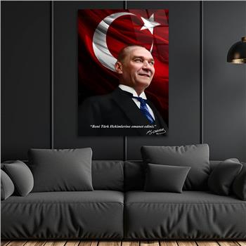 Dikey VatanTemalı Cam Tablo 189