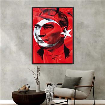 Tableau en verre  à thème national avec cadre en aluminium 101