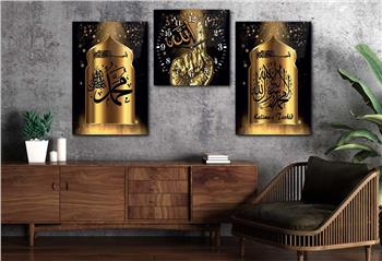 Ensemble de Tableaux et d’horloge 2 pièce sur le thème religieux