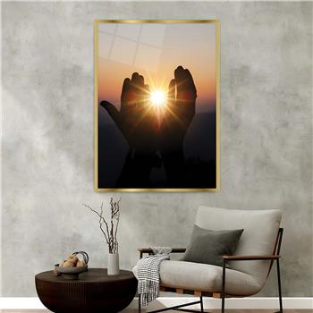 Alüminyum Çerçeveli Dini Temalı Cam Tablo 050