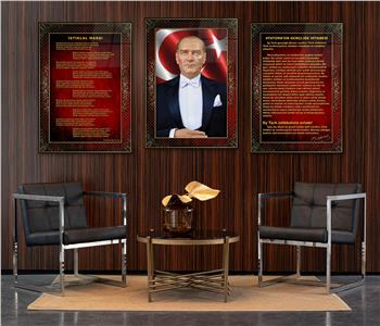  3lü Set VatanTemalı Cam Tablo 37