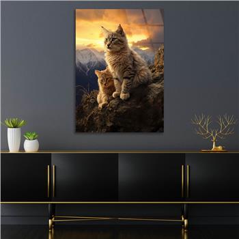 Dikey Doğa Temalı Cam Tablo 428