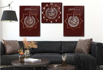 Ensemble de Tableaux et d’horloge 2 pièce sur le thème religieux