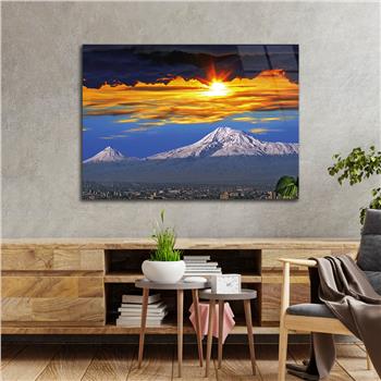 Thema Natur auf bedrucktem Glas