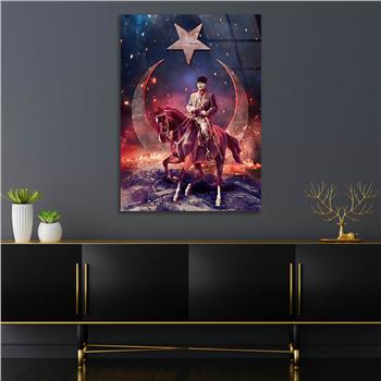 Dikey VatanTemalı Cam Tablo 240