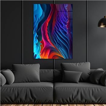 Dikey Sanat Temalı Cam Tablo 578