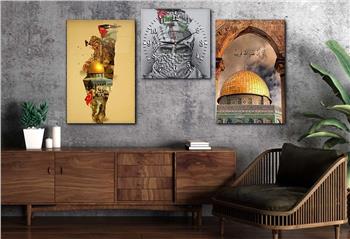 Ensemble de Tableaux et d’horloge 2 pièce sur le thème religieux