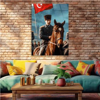 Dikey VatanTemalı Cam Tablo 247