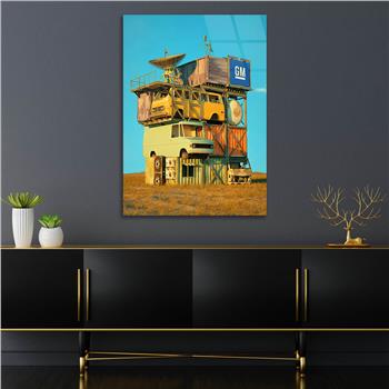 Dikey Doğa Temalı Cam Tablo 266