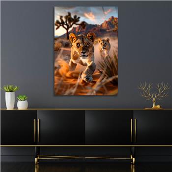 Dikey Doğa Temalı Cam Tablo 297