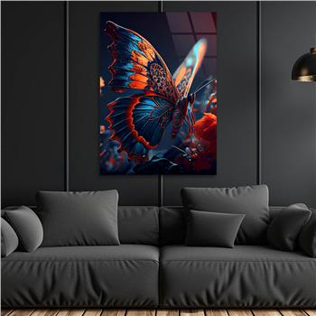 Dikey Sanat Temalı Cam Tablo 426