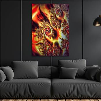 Dikey Sanat Temalı Cam Tablo 475