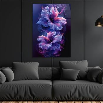 Dikey Sanat Temalı Cam Tablo 454