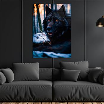 Dikey Doğa Temalı Cam Tablo 435