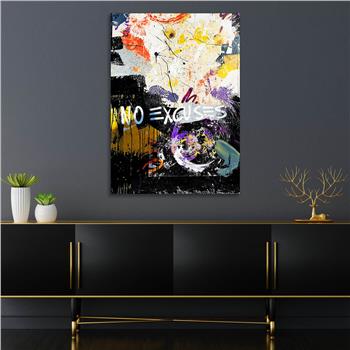 Dikey Sanat Temalı Cam Tablo 480