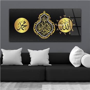 Horizontaal, Aan De Zijkant Voorzien Van Een Klok, Religieus Thema Gehard Glasschilderij 003