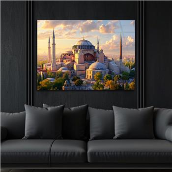 Yatay Dini Temalı Cam Tablo 218