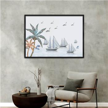 Aluminium Omlijste Kunst Thema Geharde Glasschilderij 038